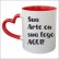 Caneca de Porcelana com Alça de Coração Personalizada