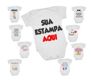 Body Branco Personalizado Poliester   Sublimação  