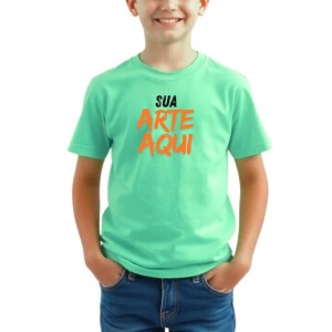 Camisa Colorida Infantil Personalizado Poliester Arte tamanho A4  Sublimação  