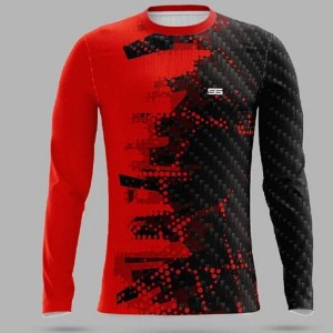 Camisa Manga Longa Sublimação Total (P ao GG) Tecido DryFit Totalmente personalizada, Frente, Verso, Viés  Sublimação  