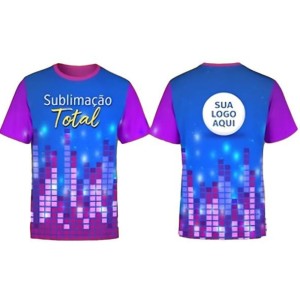 Camisa Sublimação Total (P ao GG) Tecido DryFit Totalmente personalizada, Frente, Verso, Viés  Sublimação  
