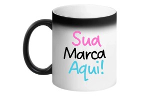 Caneca Mágica Personalizada Porcelana Arte em 20,3x9,5cm  Sublimação  