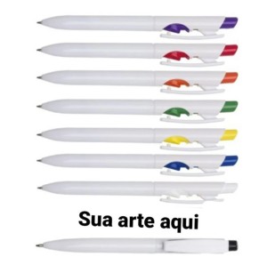 Caneta Personalizada Caneta Plástico   Adesivo  