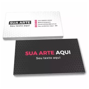 Cartão de Visita Personalizado 4/4 Impressão Frente e Verso Colorido Couchê 250gr 5x9cm 4/4 - Frente e Verso Colorido Verniz UV Total só frente Corte Reto 