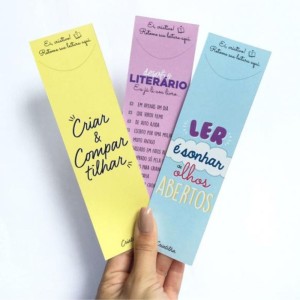 Marcador de Livro Personalizado 4/0 Impressão Só Frente Colorida Couchê 250gr 9x10cm 4/0 - Frente Colorida e Verso Branco Verniz UV Total só frente Corte Reto 