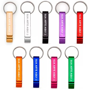 Chaveiro Abridor DTF UV Alumínio   DTF UV Rígido  