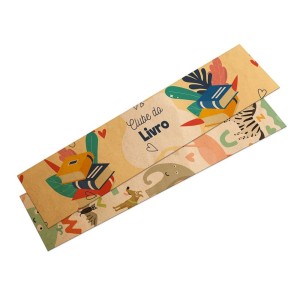Marcador de Livro Personalizado 4/4 Impressão Frente e Verso Colorida Couchê 250gr 5x18cm 4/4 - Frente e Verso Colorido Verniz UV Total só frente Corte Reto 