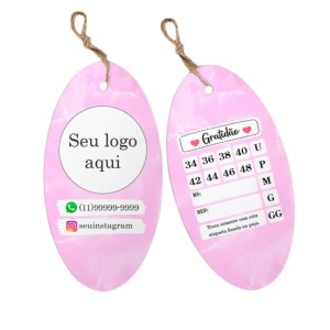 Tags Personalizadas Couchê 250gr  4/4 - Frente e Verso Colorido Verniz UV Total só frente Corte Especial 
